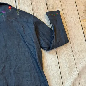 Vintage Triple LLL Brand Denim Western Embroidered Pearl Snap Long Sleeve Sz XL thumbnail 13