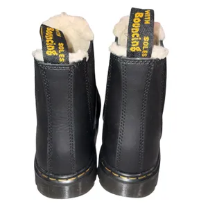 NEW Without Box Dr. Martens Black Dorrian FL Leonore Faux Fur Cuff Combat Boots 6 37 thumbnail 7