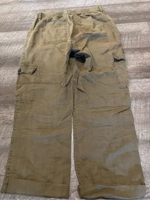 Michael Stars Los Angeles Bobbi Linen High Rise Cargo Pants thumbnail 6