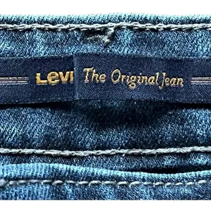 Levi's Mid Rise Skinny Cut Off Denim Shorts Womens 8 Blue‎ Distressed Raw Hem thumbnail 5