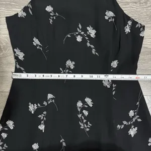 Vintage Jones New York Dress Womens 10 Black Chiffon Floral Maxi Y2K Fairy‎ Goth thumbnail 11