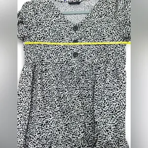 SHEIN Medium Dalmatian Print Babydoll Dress – Black & White Flowy Dress thumbnail 3