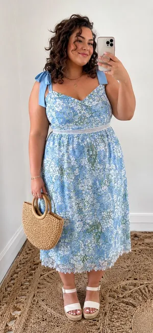 Arula Altar'd State Floral Dress Midi thumbnail 1