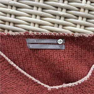Anthropologie Wool Blend Sweater small‎ cottagecore winter layered holiday thumbnail 6