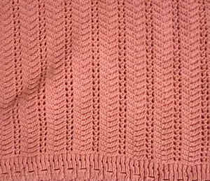 Scoop Sweater Crochet Knit Tank Top in Pink Size S thumbnail 5