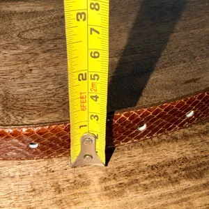 Genuine‎ Snake Skin Belt Womens M/L Brown Cognac Exotic Leather Western Boho Y2K thumbnail 4