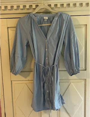 A new day blue and white striped mini dress thumbnail 1
