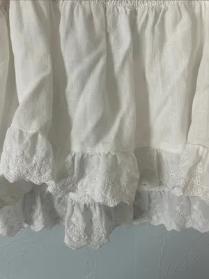 Princess Polly White Lace-Trim Cami Tank thumbnail 4