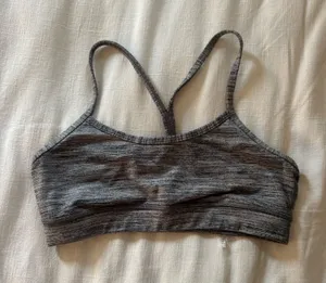 Lululemon Dark Marl Grey Flow Y Sports Bra 6 S thumbnail 1