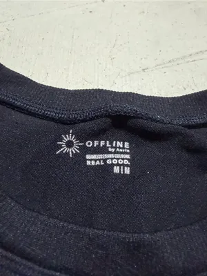 Aerie offline seamless Black Short Sleeve cropped T-Shirt medium thumbnail 6