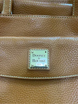 Dooney & Bourke Tan Pebble Leather Tote with Front Flap Pocket thumbnail 2
