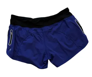 Lululemon Run Bright At Night Short Pigment Blue Purple Size 8 Zip Pockets Lined thumbnail 3