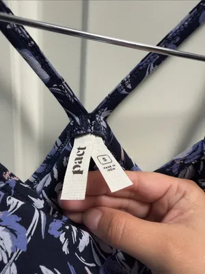 Pact Fit & Flare Midi Dress Floral Blue Cotton XS thumbnail 4