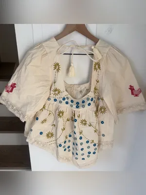 Free People Fairytale In The Mossy Forest Babydoll Tunic in Ivory Cream NWT thumbnail 4