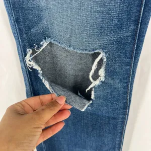 Madewell Retro‎ Cropped Bootcut Jeans Womens 26 Blue Denim Distressed Raw Hem thumbnail 7