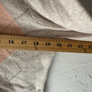 Old Navy‎ Y2k Size Large Beige Orange Argyle Diamond Button Academia Sweater thumbnail 7
