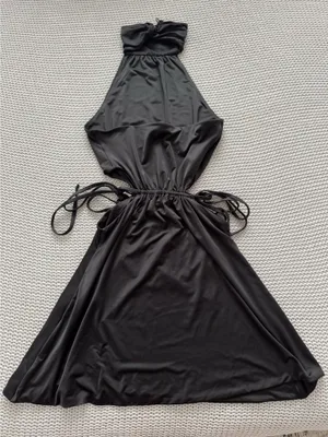 Oh Polly Eulalie High Neck Mini Dress Black thumbnail 2