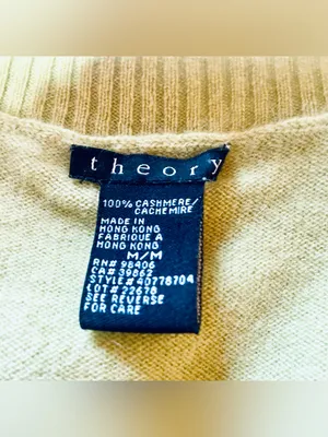 Theory Lime Neon Avocado Green 100% Cashmere V-Neck Sweater Sz M Retail $265 thumbnail 9