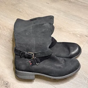 Cobb‎ Hill Black Suede Leather Buckle Zip Tall Boots Womens Size 8.5 M thumbnail 2