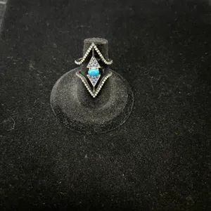Amrapali Turquoise Sapphire Diamond Stack Ring thumbnail 3
