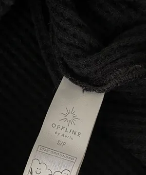 Aerie Offline by waffle knit long sleeve henley thumbnail 6