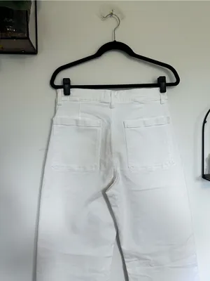 NWT Madewell Tall White The Emmy Wide Leg Jeans Size 30T‎ thumbnail 4