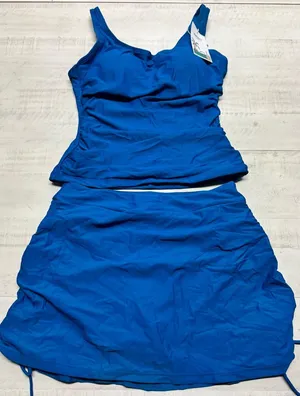 B2prity Tankini Slimming Tummy Control Bathing Suit Drawstring with Skirt thumbnail 1