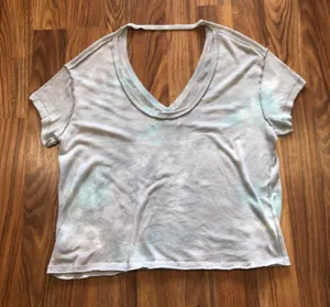 Free People All Mine Tie Dye Tee Shirt V-Neck Women's Size Small NWT New thumbnail 7