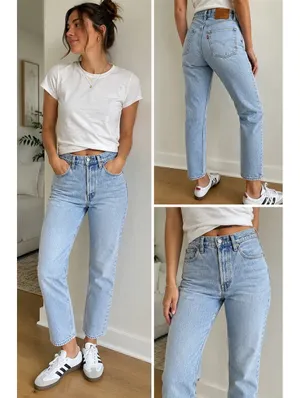 Levi’s Women’s 501 Premium Big E Crop Jeans W25 L26 Montgomery Light Wash thumbnail 2