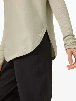 Lululemon Take It All In Sweater Light Sage Long Sleeve Cotton Knit thumbnail 3