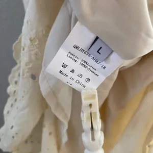 NWT Cream Eyelet Lace Dress Large Boho Chic Bohemian Coastal Cowgirl Summer thumbnail 6
