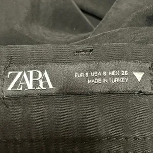 Zara Women's Black High Rise Pleated Straight Leg Trousers Dress Pants Size S thumbnail 4