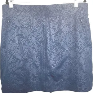 Orvis‎ Athletic Skort Skirt Blue XL Elastic Waist Zipper Pockets Golf Hiking thumbnail 2