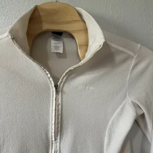 Vintage PATAGONIA Women's Large Full Zip Fleece Jacket Made In‎ USA Ivory Cream thumbnail 2