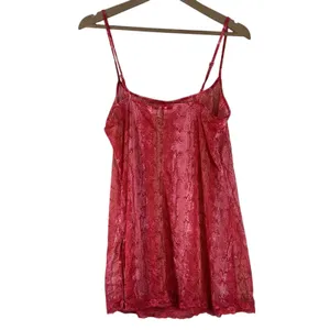 Victoria's Secret Babydoll Dress Womens M Red Sexy Sheer Lace Snakeskin Lingerie thumbnail 3