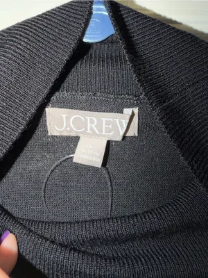 J. Crew Carolyn turtleneck sweater in merino wool Black size Large thumbnail 5