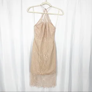 Keepsake The Label Great Love Lace Dress: Rose (Blush Pink) thumbnail 3