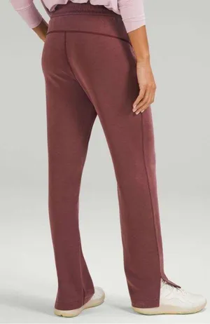 Lululemon Softstreme Split Hem Pants Size 6 Red Merlot thumbnail 1