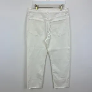 Madewell 90s Straight Crop Jean Tile White High Rise Raw Hem Women US 32 NWT thumbnail 9