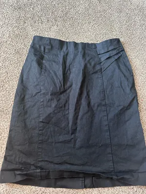 New York & Company Skirt Black Pencil Stretch Back Zip Women’s 6 thumbnail 1