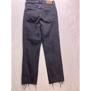 Madewell Curvy Perfect Vintage Straight Jean Womens 26 Gray Raw‎ Hem Denim thumbnail 12