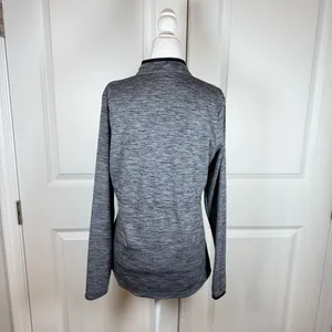 Nike Golf Dri-FIT Thermal Grid Quarter Zip Pullover Athleisure Large Gray thumbnail 2