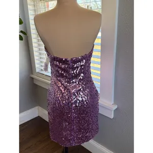 NWT Blush Prom Sequin‎ Strapless Mini Dress Size 6 Sweetheart Neckline thumbnail 3