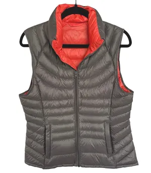 Bernardo Goose Down Puffer Vest Gray Quiet Luxury Zip Up Camping Outdoors Medium thumbnail 1