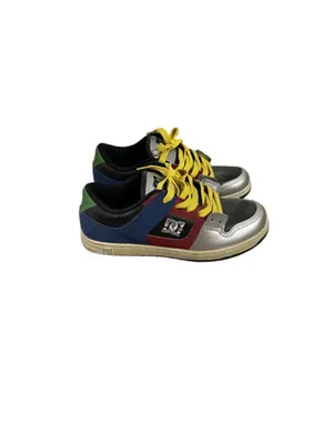 Women’s DC Shoes Sneakers Size 8 Black Silver Red Blue Green Yellow thumbnail 2