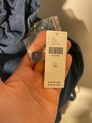 Anthropologie Porridge Womens Denim Mini Dress Rosette Xl New With Tags thumbnail 5