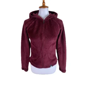 American Giant Burgundy Fleece Zip Hoodie Cozy USA Made XS thumbnail 2