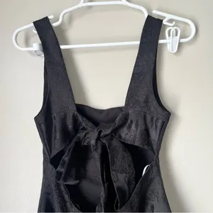 Lulu’s Women’s Black Floral Square Neck Open Back Mini Dress Size Small New thumbnail 4