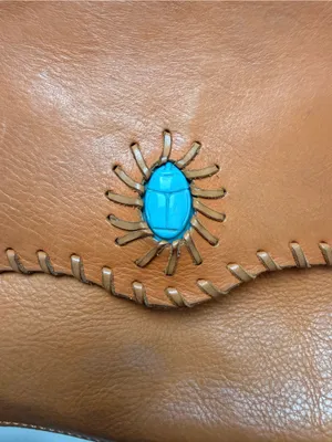 Rebecca Minkoff Western Boho Leather Crossbody | Turquoise Detail‎ | Saddle Tan thumbnail 3