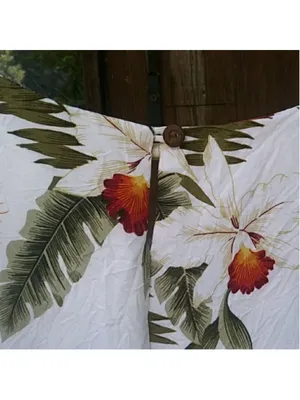 Two Palms Tropical Floral Sheath Dress – Made in Hawaii, Size Medium thumbnail 3